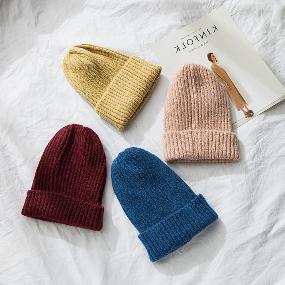 

Шапка женская шерстяная вязаная, зимняя, ярких цветов