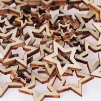 wooden hollowed stars crafts diy wood slices beads decoration for arts scrapbooking embellishments
