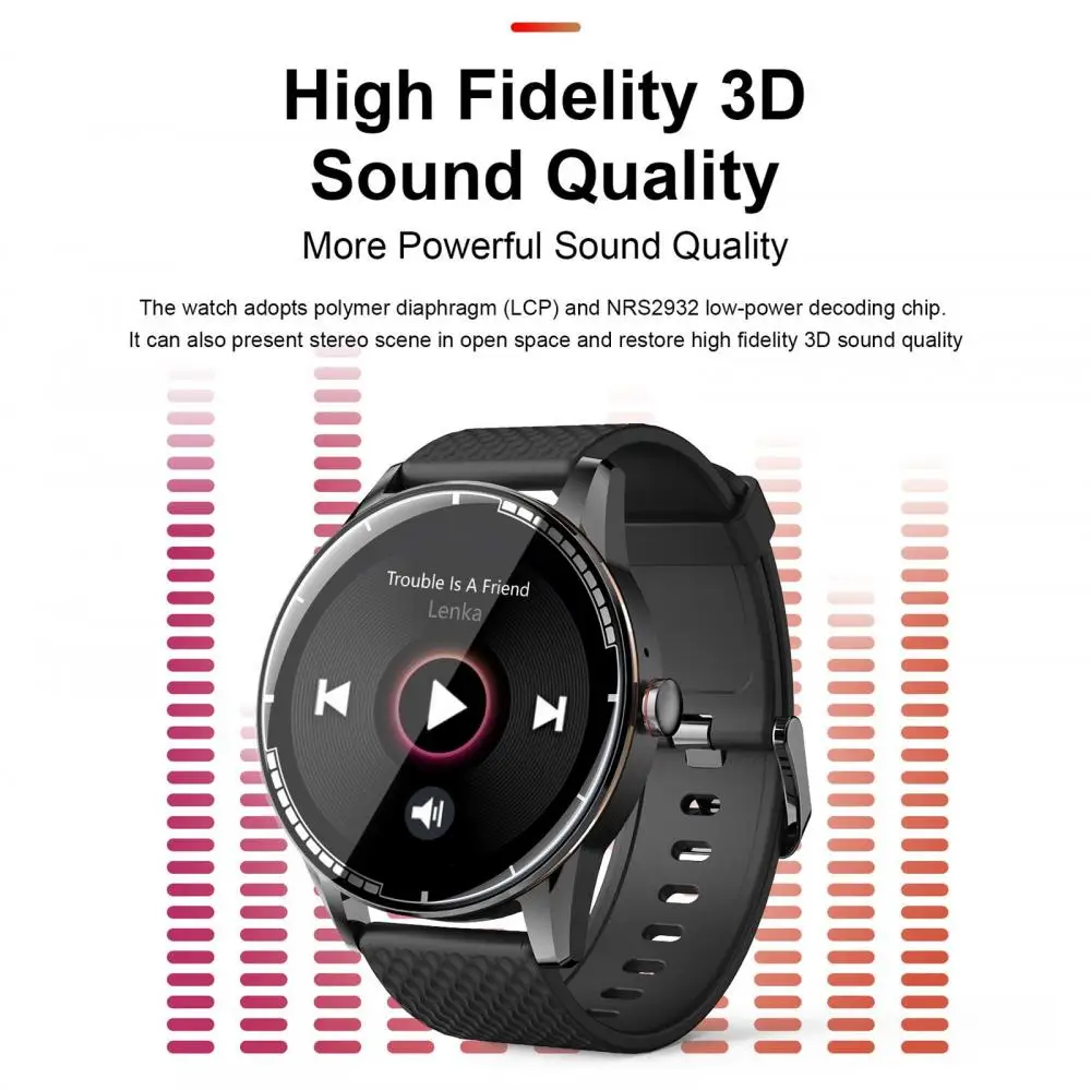 Смарт-часы H6 IP67 водонепроницаемые Bluetooth полностью сенсорный круглый экран корпус