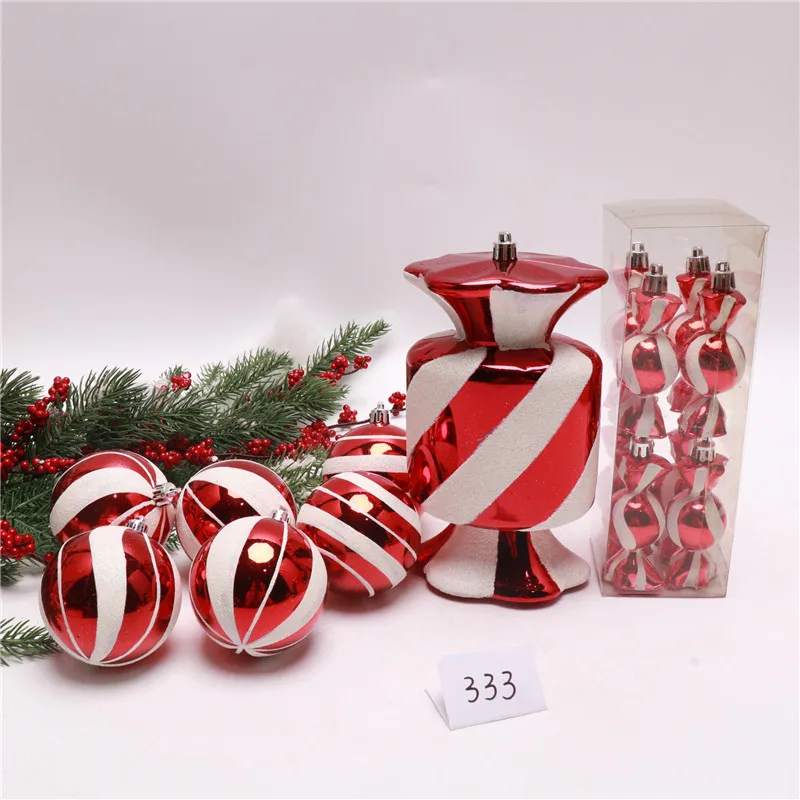 Рождественские украшения пластиковое окрашенное блестящее искусственное