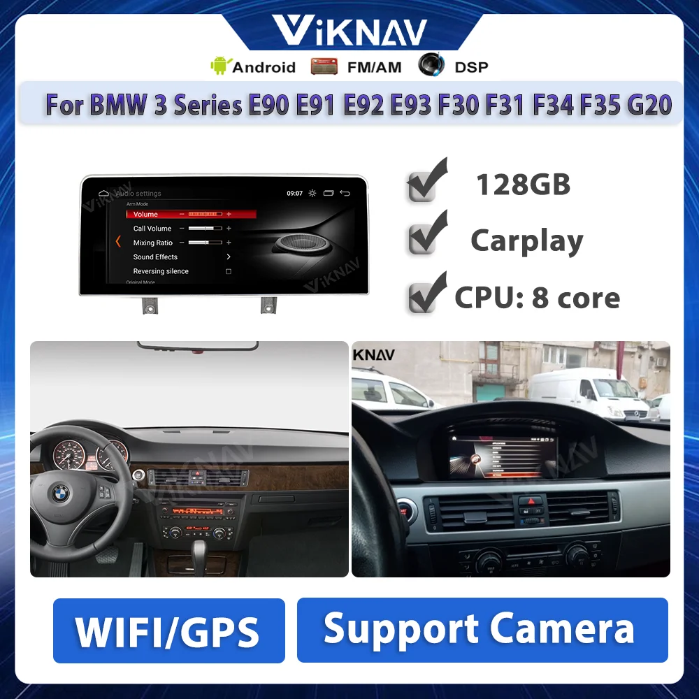 

8 Core CCar Radio For BMW 3 Series E90 E91 E92 E93 F30 F31 F34 F35 G20 2005-2018 NBT EVO CCC CIC 4G Wifi GPS Navi Android 10.0