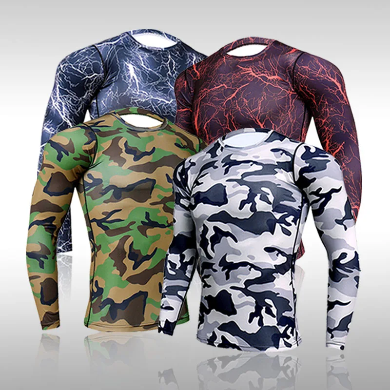 

Quick Dry T Shirt Training Homme Gym T-Shirt Men Running Sport Long Sleeve Men's Tracksuit Gym Fitness Compression Sports