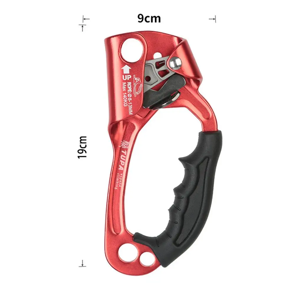 

Climbing Hand Ascender Tree Arborist Right or Left Rappelling Gear Equipment Rope Clamp for Aerial Work Fire Rescue Rock Climbin