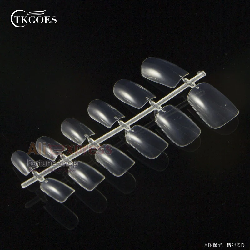 120 шт. в упаковке прозрачные квадратные накладные ногти с полным покрытием 10