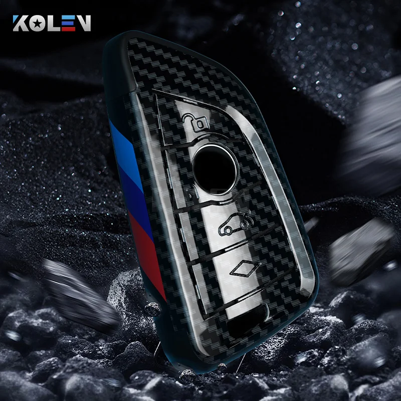 

Carbon Fiber Car Remote Key Case Cover Shell Fob For BMW X3 X5 X6 F30 F34 E60 E90 F10 E34 E36 F20 G30 F15 F16 1 2 3 4 5 7 Series
