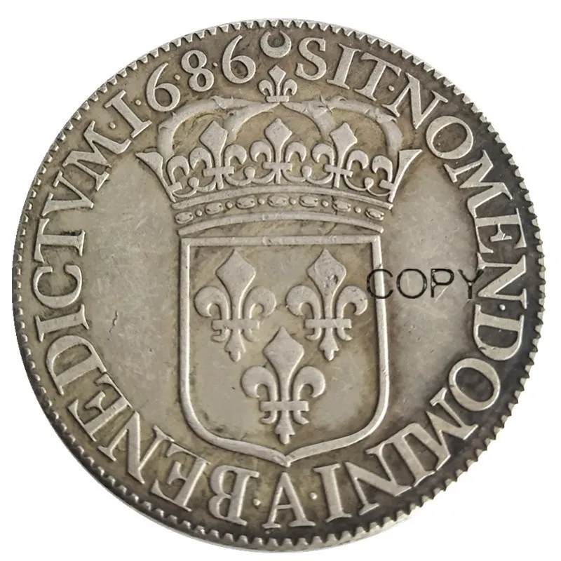 Франция 1 ЭБУ Луи XIV набор (1685 1689) 5 шт копировальных монет|Безвалютные монеты| |