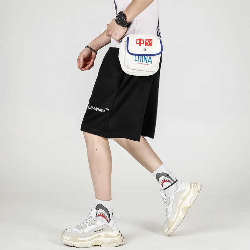 

2021 tide brand 3M reflective letter simple versatile summer new shorts Capris