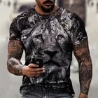 2021 летняя уличная мода с принтом головы тигра, Мужская футболка 3dt, стильная индивидуальная Мужская забавная футболка с коротким рукавом в стиле Харадзюку