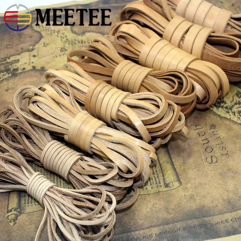 Meetee 5 метров 2-20 мм 2 толщиной шнуры из натуральной коровьей кожи винтажные