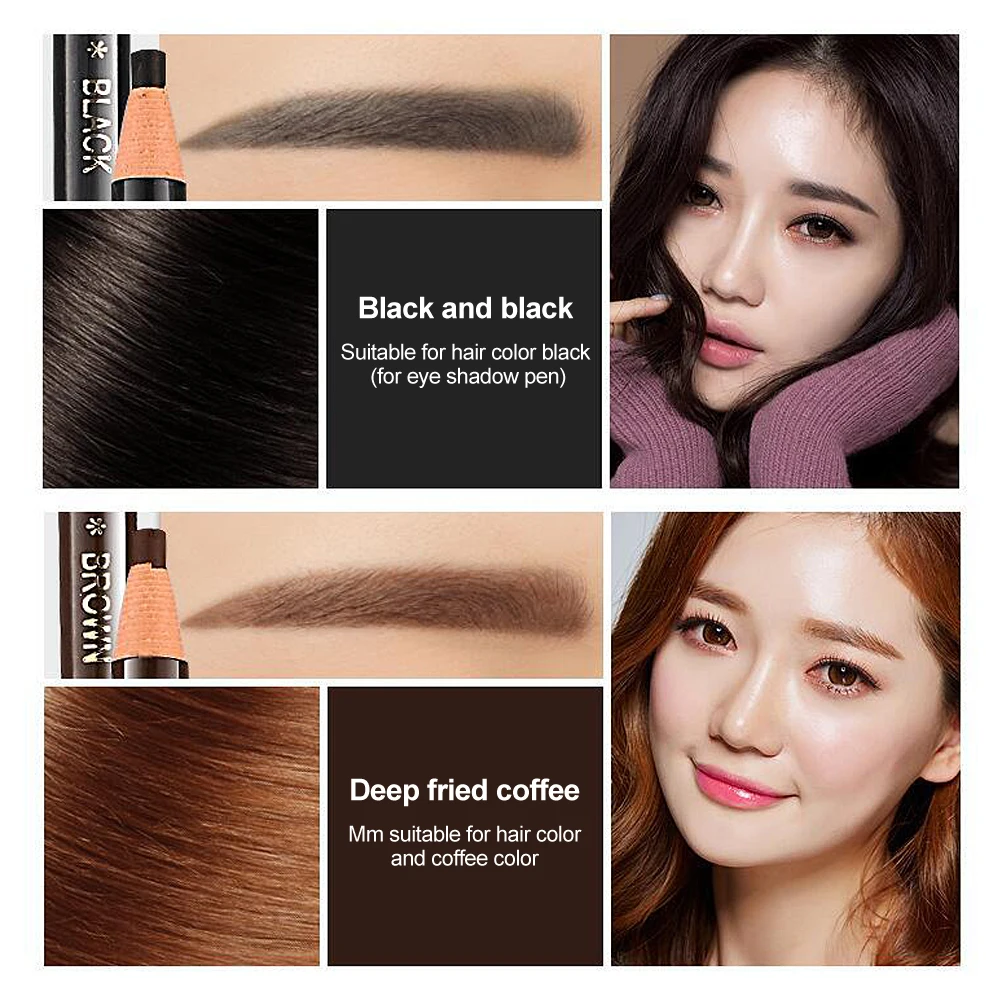 5 Colors Eyebrow Pencil Makeup Natural Long-lasting Waterproof Eye Brow Tint Professional Pen Cosmetics for Women | Красота и