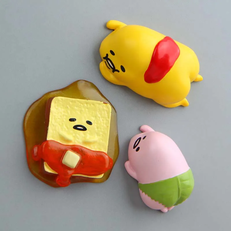 8Pcs/Lot Japanese Lazy Egg Model Figures Toys Fridge Magnets Creative Figurines Refrigerator Pastes Home Decor Kids Gifts | Игрушки и