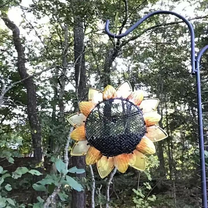 

Sunflower Birds Feeder Innovative Feeder for Feeding Birds Water Foods Hang on Trees C1