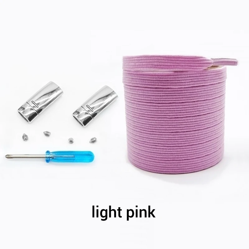 Pink Новинка, без галстука, магнитный фиксирующий башмак, шнурки, быстрый эластичный фиксирующий башмак, шнурки для детей, взрослых, женщин, мужчин, шнурки - Цвет: Pink