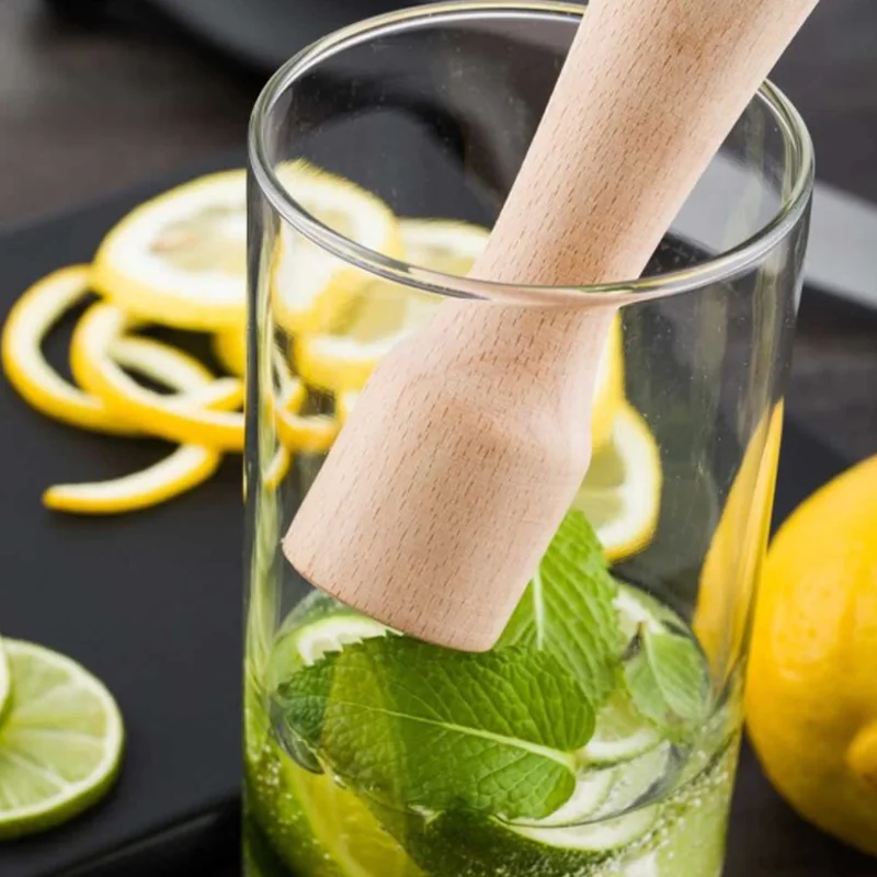 

Wooden Drink Muddler Cocktail Bar Tool Mojito Mint Muddler DIY Drink Fruit Ice Cocktail Muddler Wooden Pestle Ice Hammer Barware
