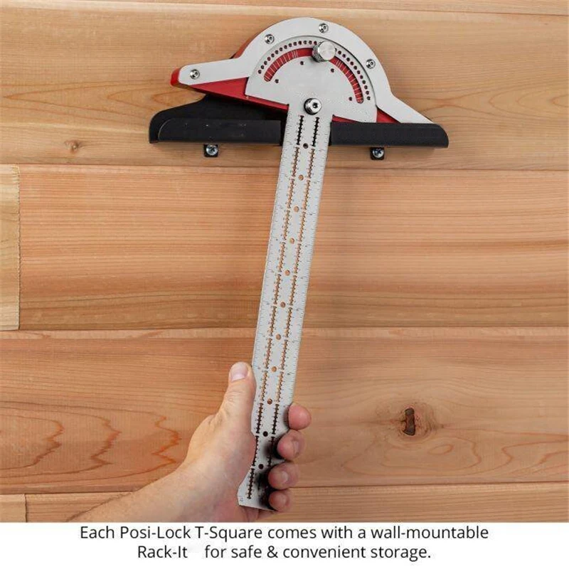 

T-Type Woodworkers Edge Rule Protractor Woodworking Ruler Angle Measure Stainless Steel Carpentry Layout Carpenter Tools
