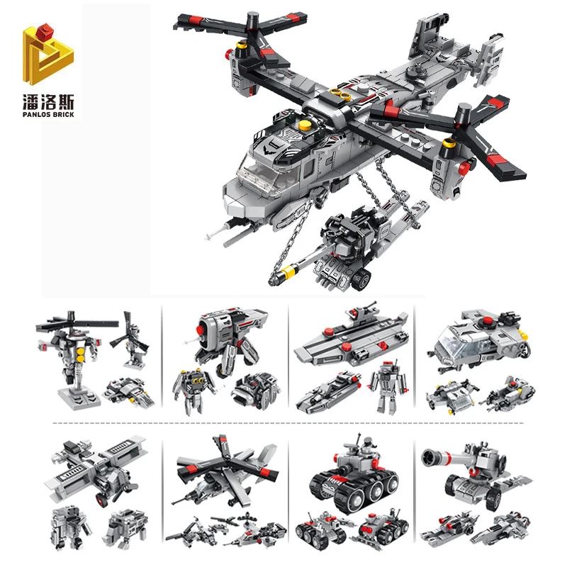 

Military Osprey Transporter Creator Expert 24in1 Aircraft Helicopter Building Blocks Bricks Tank Toys For Children Gift