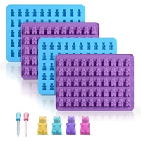 4pcs gummy bear candy mold silicone chocolate mold best cake mold silicone cake brownie cake pudding