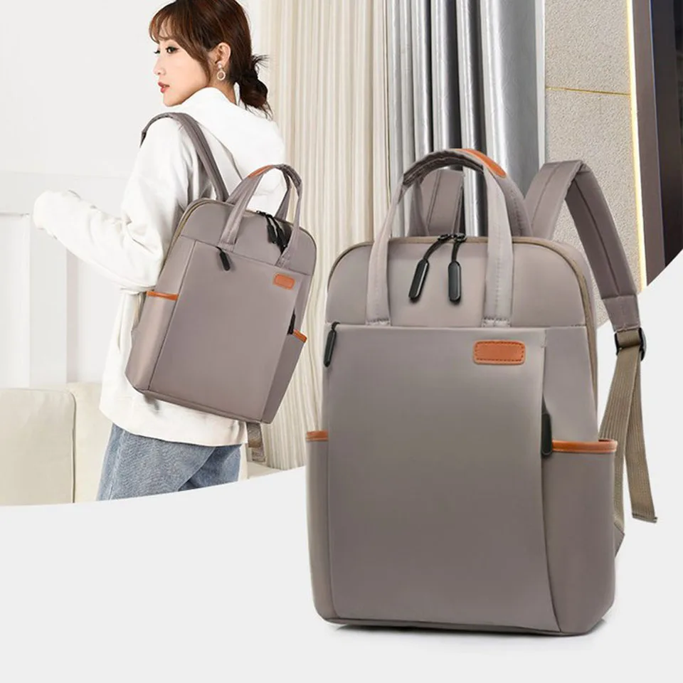 

Nylon Laptop Backpack Waterproof School Bags For Girls Teenagers Multifuction Large Capacity Travel Bag Back Packs Black Mochila