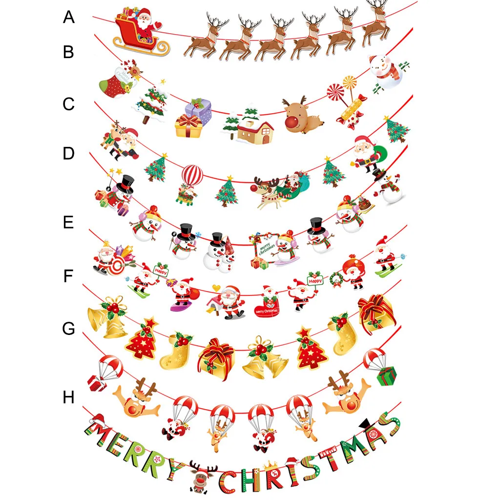 Рождественский баннер украшение подвесной флаг носок в виде Санта Клауса