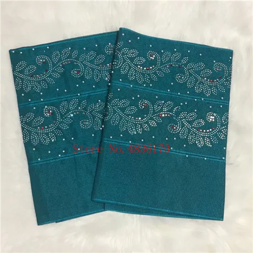 as picture Нигерийский ASO OKE тюрбан с камнями высокого качества нигерийский головной галстук из бисера кружевной ткани 2 шт./лот - Цвет: as picture