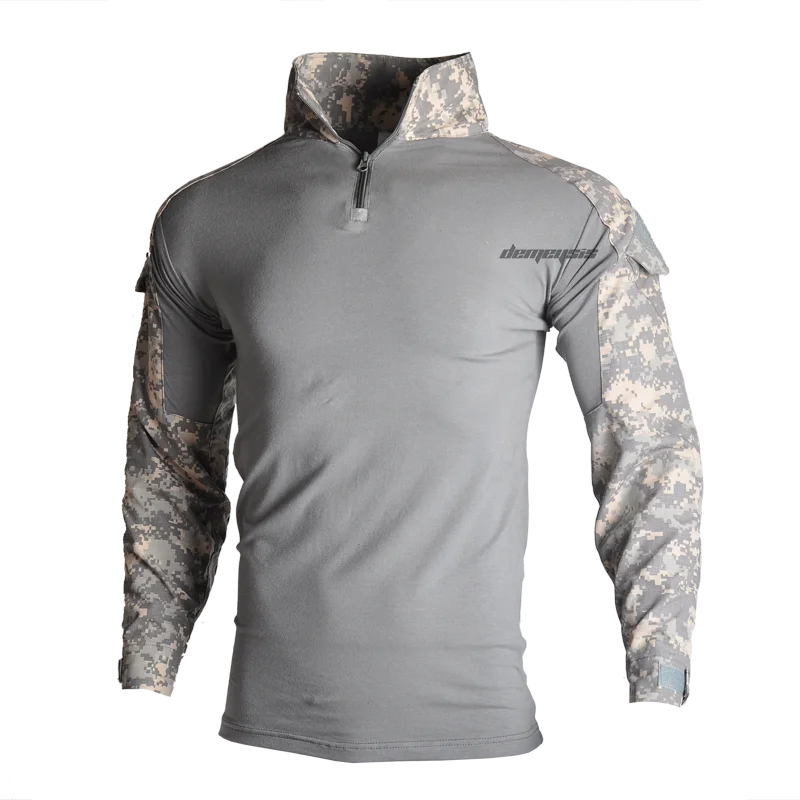 shirts ACU Тактические костюмы рубашка+ брюки с налокотниками Наколенники Мужская камуфляжная одежда для охотников Мультикам военная форма - Цвет: shirts ACU