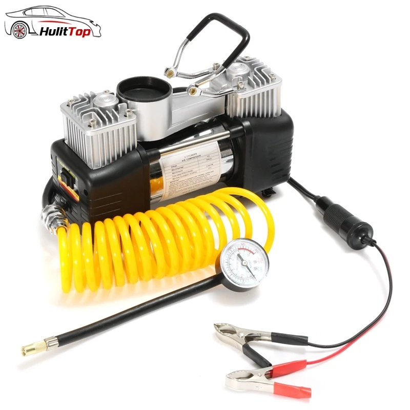 

150PSI Air Compressor Car Tire Inflator 60L 12V Pump Portable 150PSI 4WD Kit Pressure Pump Dual Cylinder Pressure Pump Tool Sets