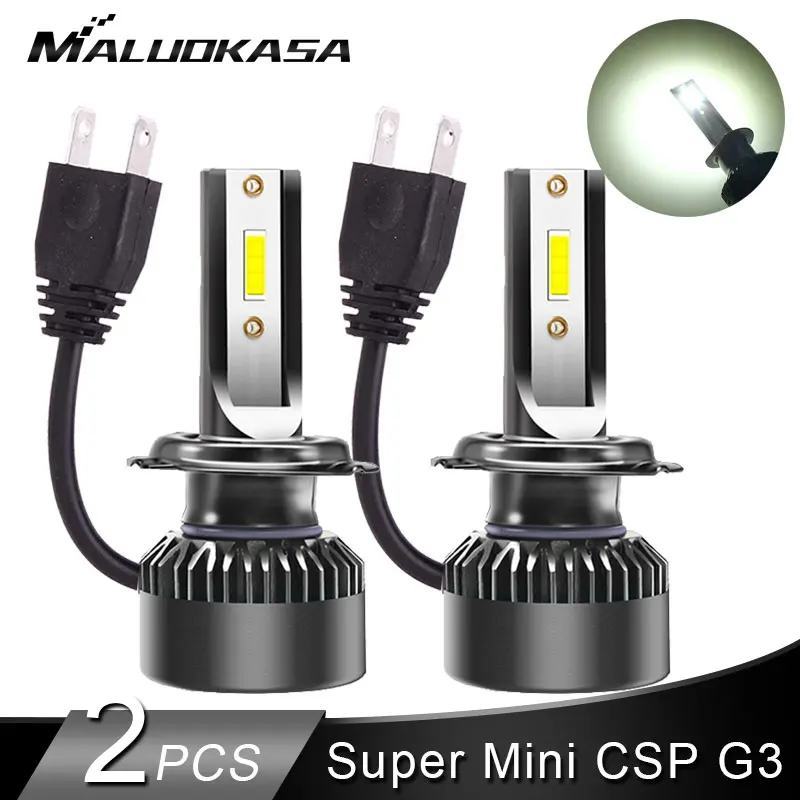 2 шт. H7 светодиодный головной светильник со светодиодными кристаллами мини H4