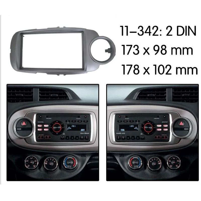 

Car Radio Fascia Stereo Frame Dash Panel Mount Kit for 2012 Toyota Yaris Vitz
