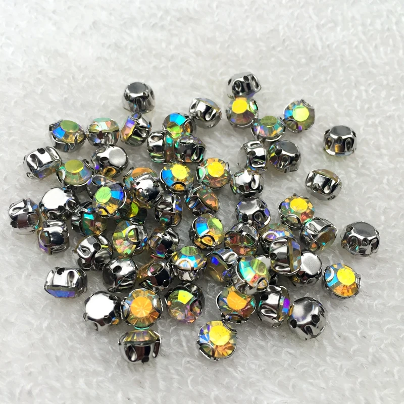 6 мм 100 шт. 3D Защита от царапин стразы пришивные камни кристаллы без стекла DIY