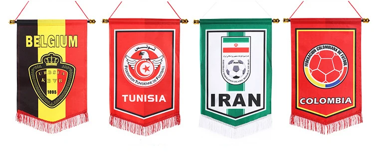 

Custom Football Flag and Pole Kit Free Design Banners Theme Decoration of European Football Clubs Party Gift