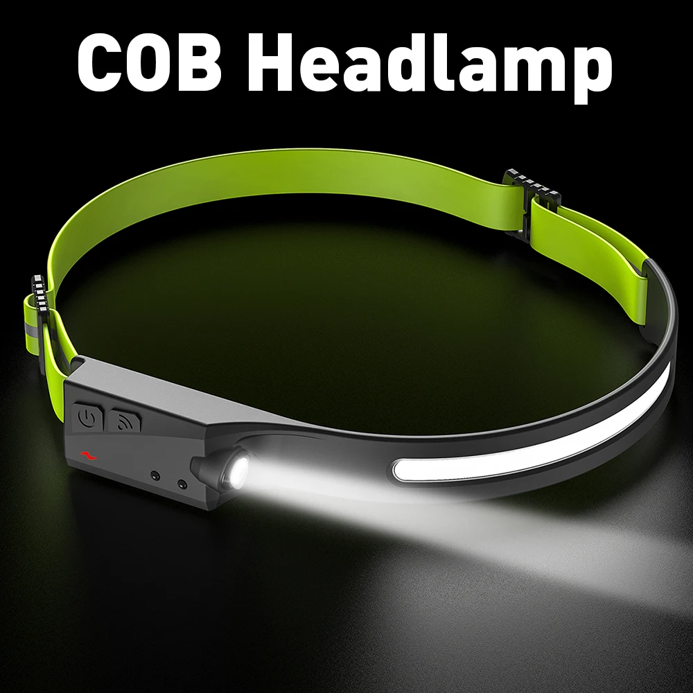 

Мощный налобный фонарь, водонепроницаемый светодиодный фонарь с зарядкой от USB, для охоты, рыбалки, уличный фонарь