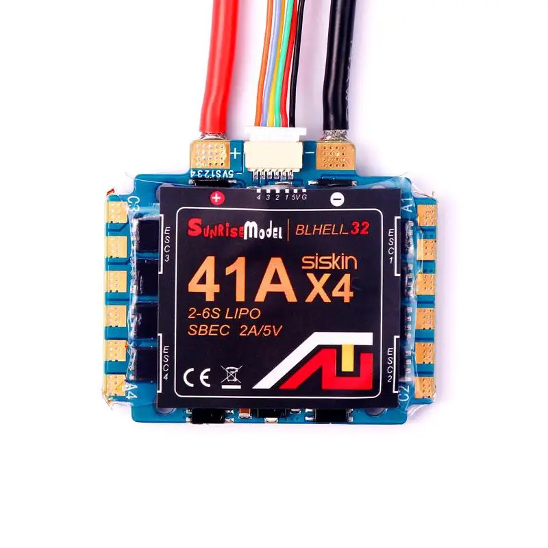 

Модель 41A 2-6S blheli _ 32 Proshot 4 в 1 бесщеточный ESC SBEC 2A/5V для радиоуправляемого дрона FPV Racing