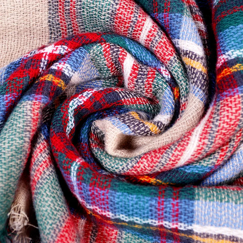 Новый Повседневный треугольный цветной шарф кашемировый классический теплый