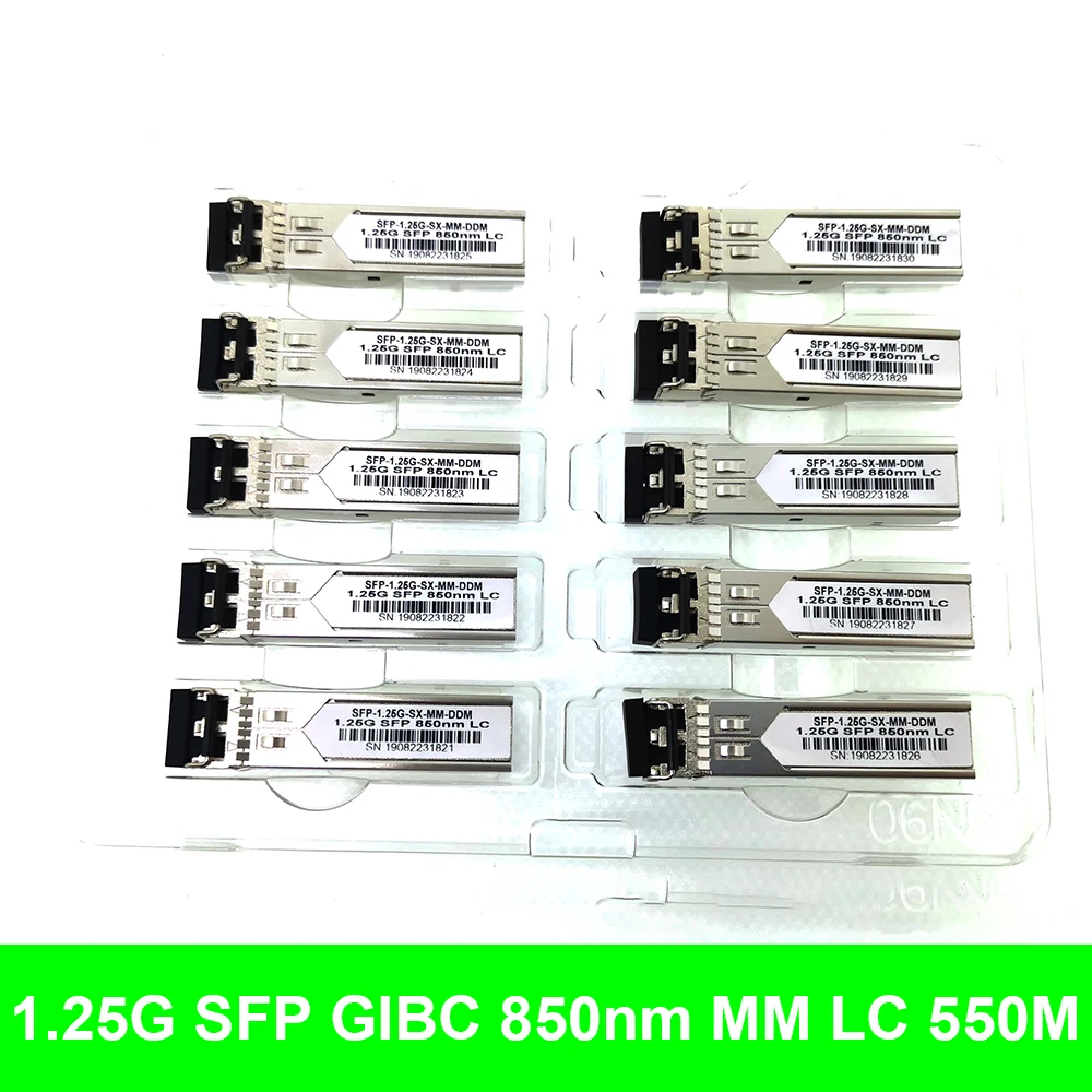 Многорежимный оптоволоконный модуль 1.25Gbp/s 550M LC 850nm DDM SFP коммутатор совместимые