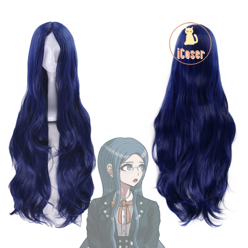 

Длинные вьющиеся волосы для косплея Danganronpa V3 Tsumugi Shirogane, термостойкие волосы с шапочкой для парика