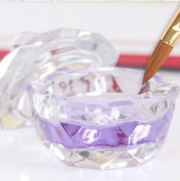 AACAR 1 шт. акриловый порошок жидкий кристалл крышка стакана стекло для дизайна