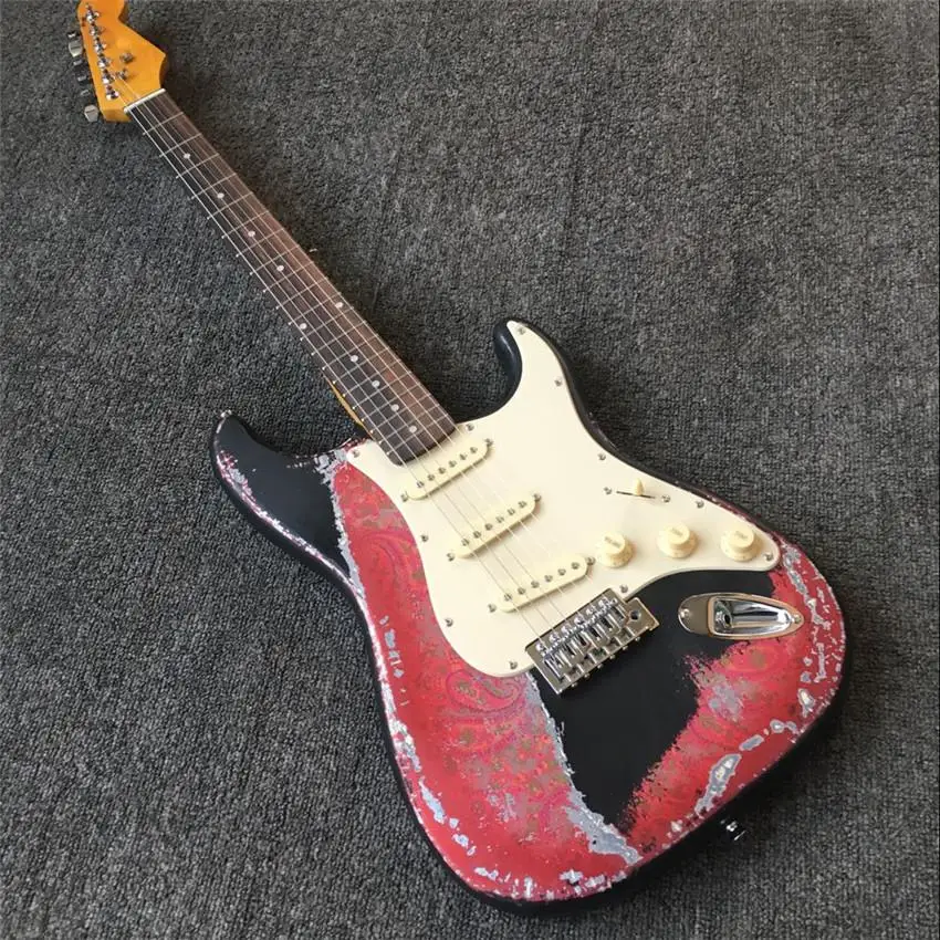 

good quality heavy Relic vintage style hand made electric guitar