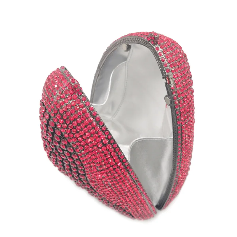 

Female Shark Stone Crystal Clutch Purse Evening Bags Clutches Bags Women's Wedding Party Diamond Minaudiere Handbags Purses Red