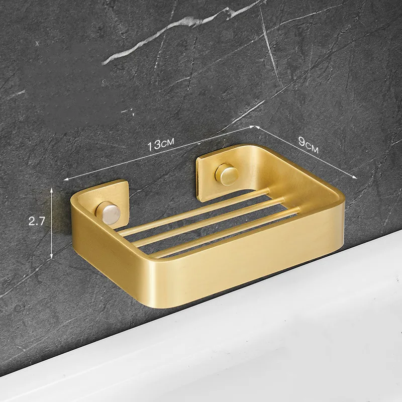Ванная комната мыльница Золотой пространство алюминиевая сплав зеркало для