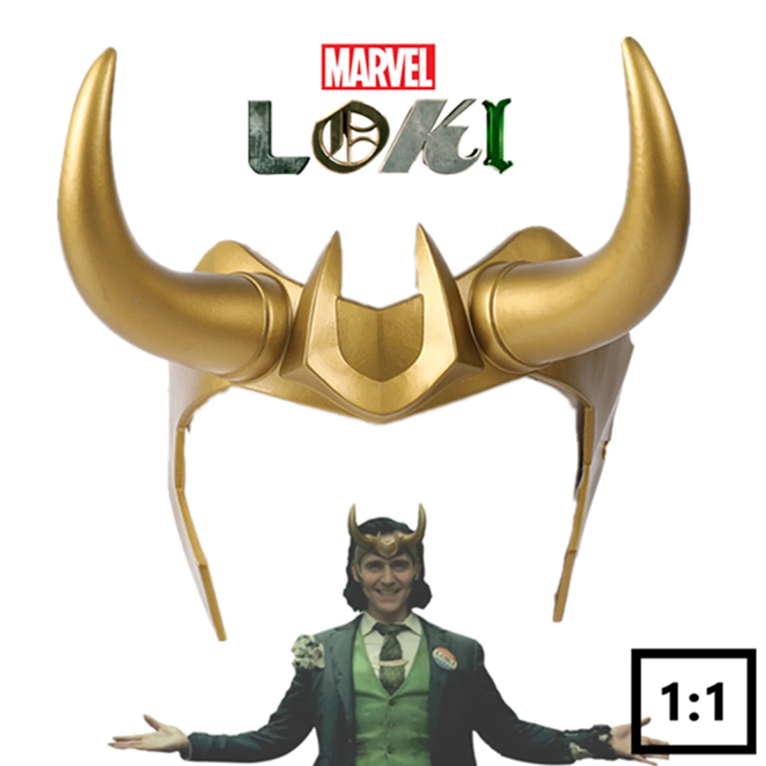 

Disney Marvel TV LOKI Horns Helmet Cosplay PVC Avengers Headwear Headband Masquerade Halloween Party Costume Props kid gift toys