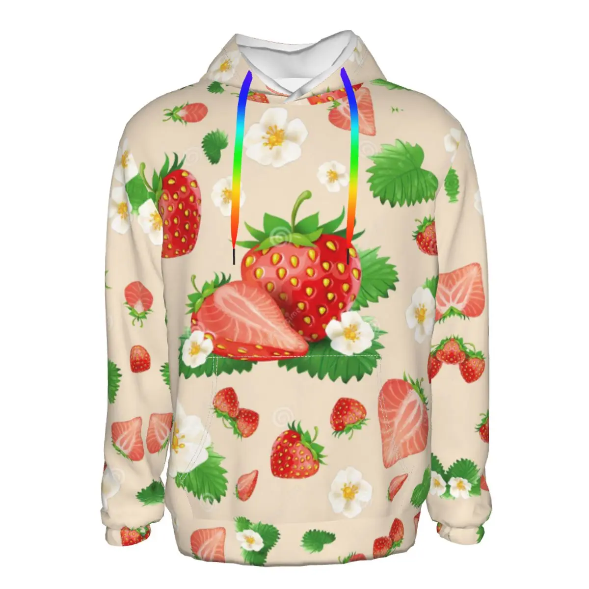 

Толстовка женская с капюшоном и принтом фруктов, в стиле оверсайз, весна 2021