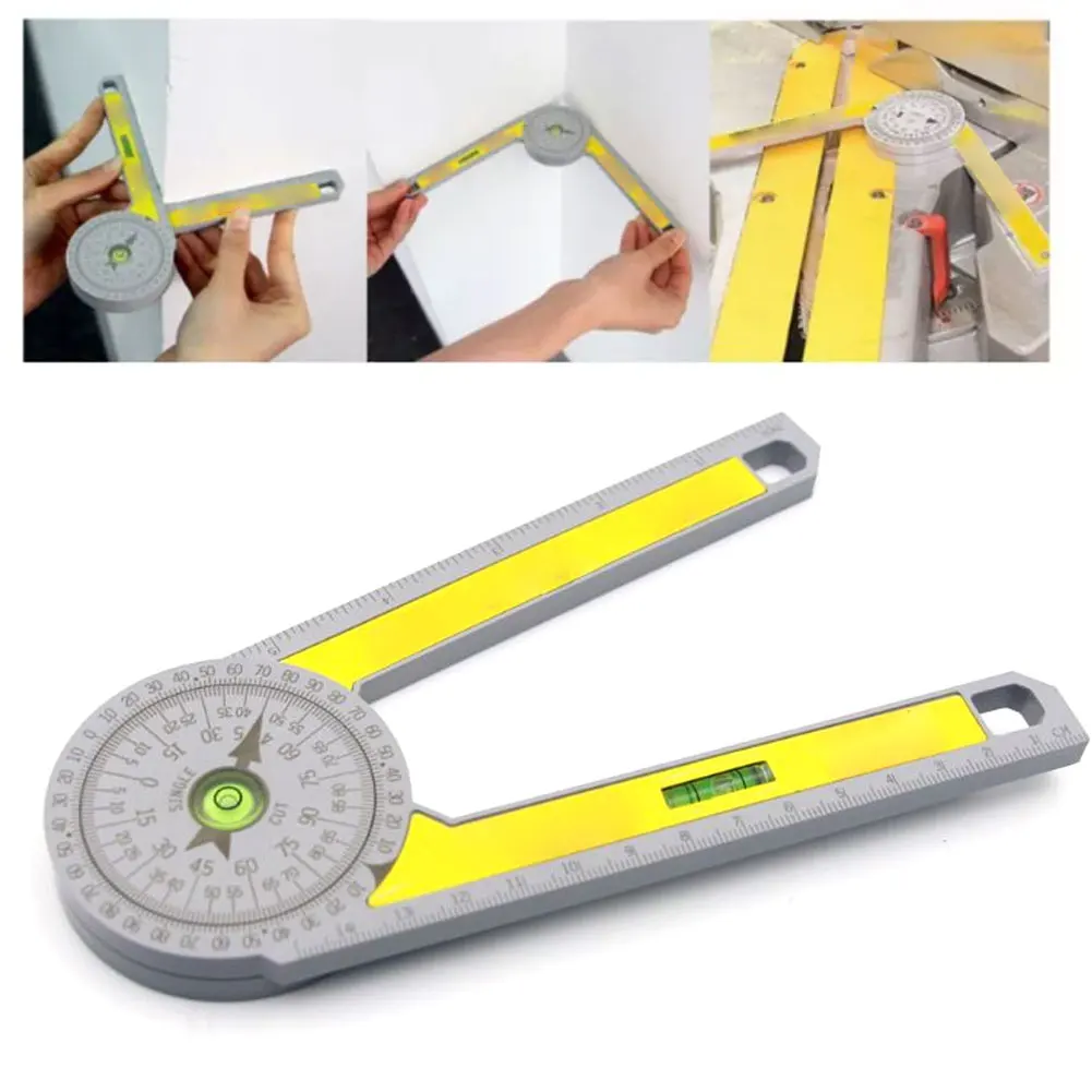 

7Inch Miter Saw Protractor Gauge ABS Digital Protractor Scale Digital Protractor Engraved Scale Portable Measuring Ruler Tool