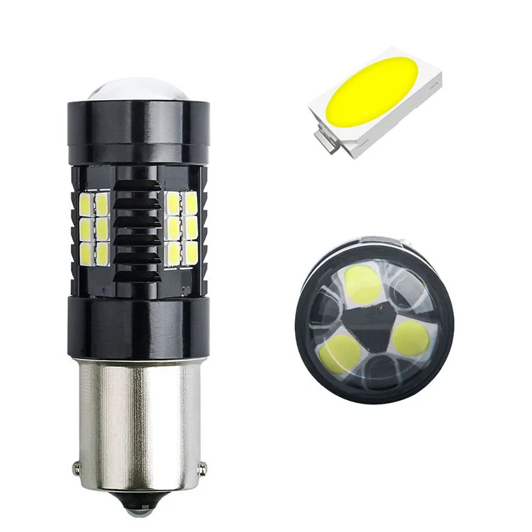 2x1156 BA15S 3030 21SMD Canbus Белый светодиодный DRL для Hyundai Solaris 2014 2019|Сигнальная лампа| |
