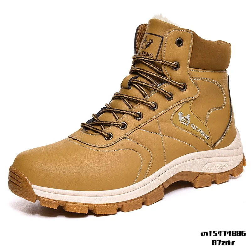 

Men Boots Winter Man Shoes Outdoor Ankle Boots Men Snow Boots Plush Keep Warm Men Footwear Lace-Up Casual Trendy Hunting Boots