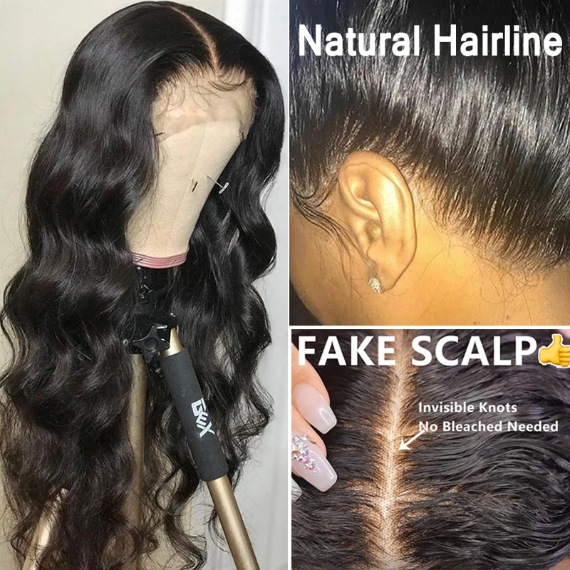 

250 Density 13x6 Body Wave Lace Front Human Hair Wigs Pre Plucked With Baby Hair Glueless 360 Lace Frontal Wig Dolago 370 Remy