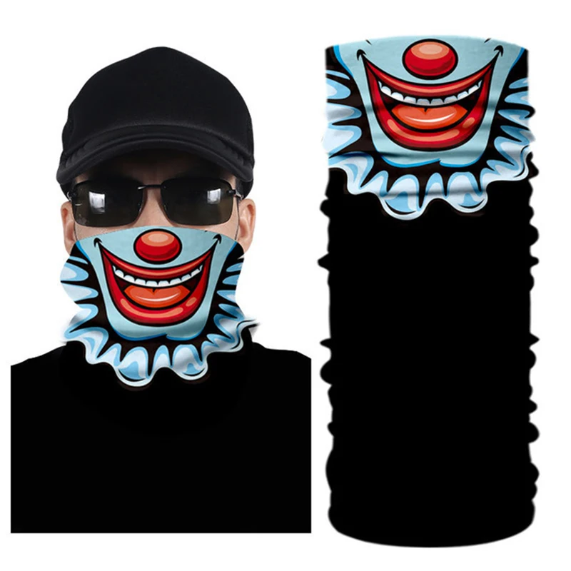 Уличная спортивная мотоциклетная маска для лица черная с черепом защита