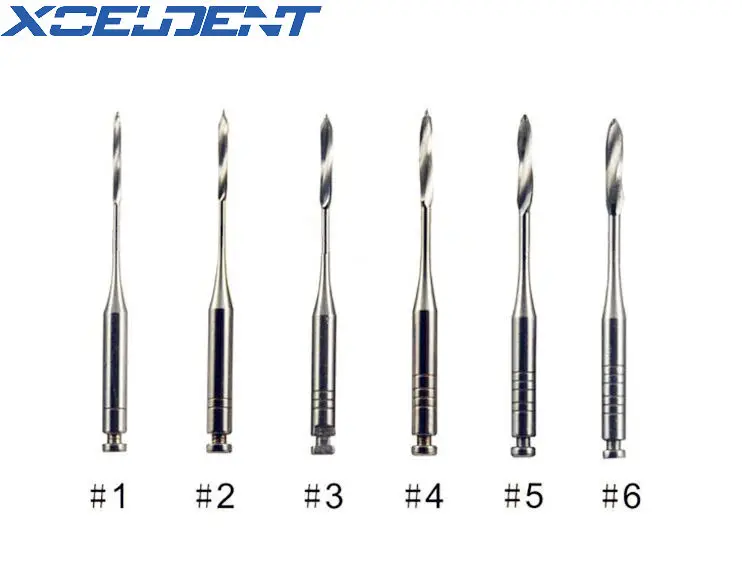 Стоматологические эндододонтические напильники 6 шт./компл. сверлильные Буры