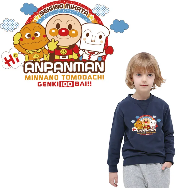 Милые детские нашивки anpanman железные нашивки на одежду полоски на одежде аниме термо-Стикеры для одежды аксессуары для футболок аппликация