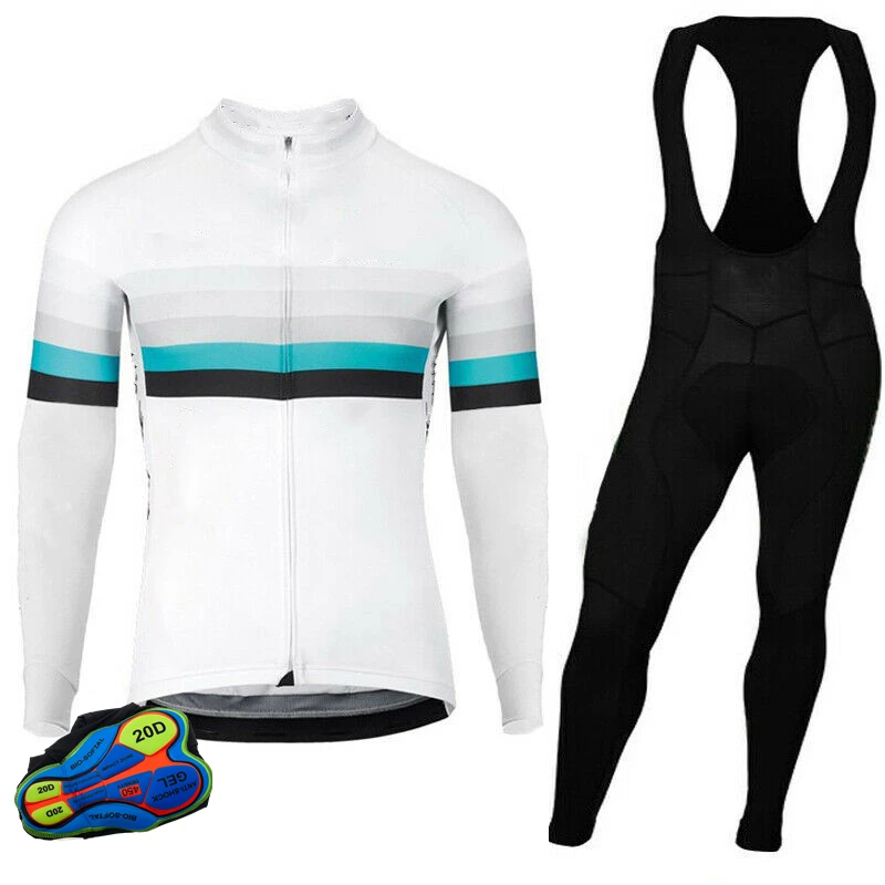 

Мужской велосипедный комплект с длинным рукавом и комбинезоном