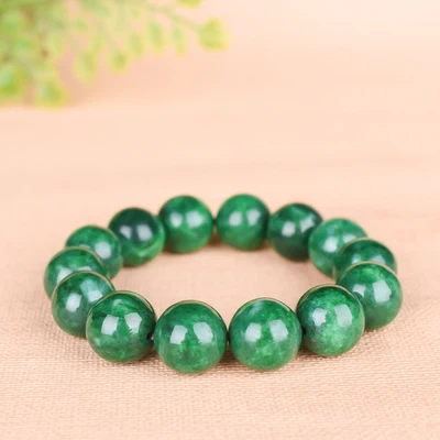 Ювелирные изделия Zheru натуральный бирманский Изумрудный зеленый круглый браслет